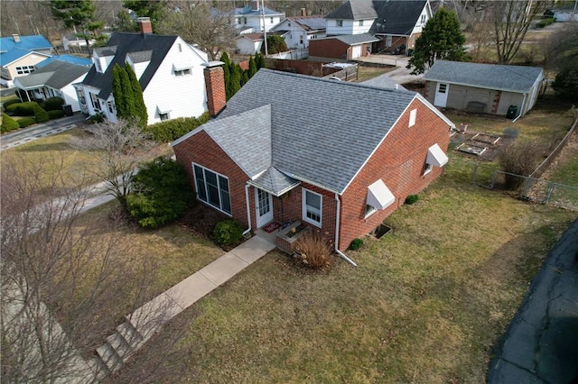 drone / aerial view featuring a residential view