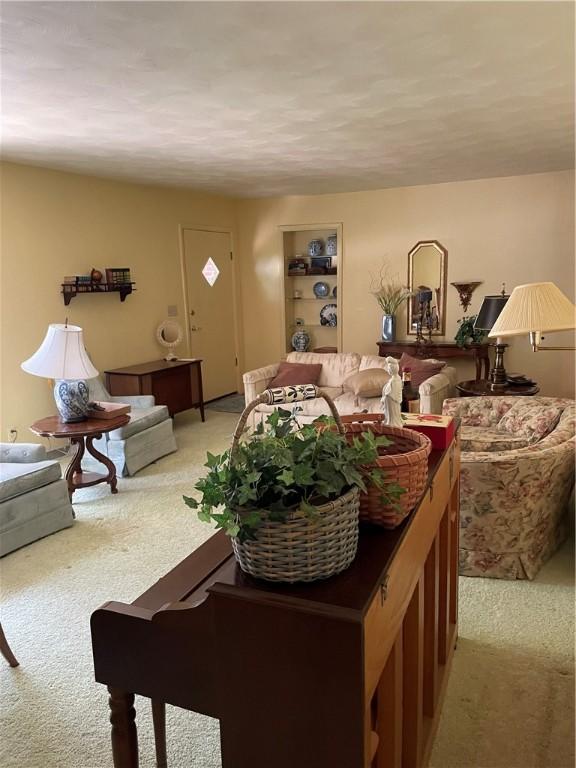 1101 Robinwood Dr, Robinson, IL 62454 - living area with light carpet
