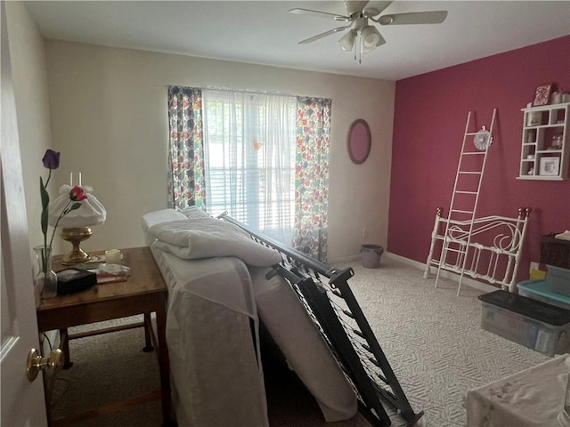 1215 Westside Dr, Mt Zion, IL 62549 - bedroom featuring carpet floors and ceiling fan