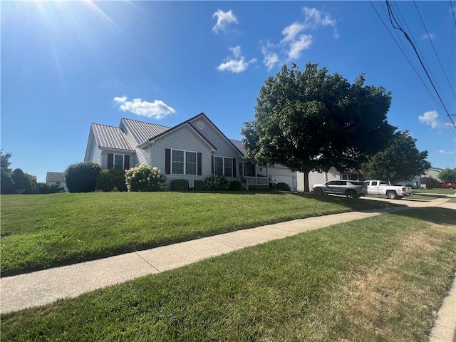 1215 Westside Dr, Mt Zion, IL 62549 - ranch-style house with a front lawn and an attached garage