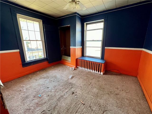 spare room with carpet floors