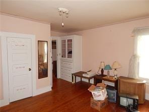 miscellaneous room featuring dark wood-type flooring