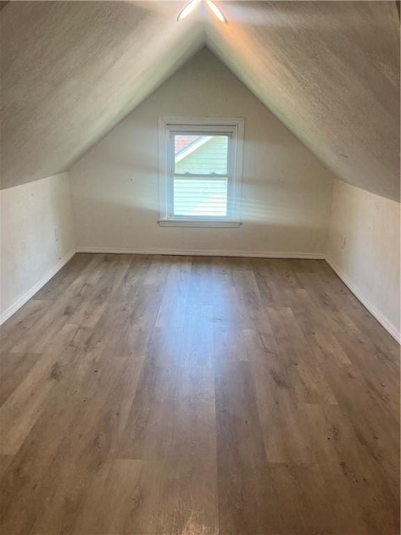 1005 Edgar Ave, Mattoon, IL 61938 - additional living space with wood finished floors, lofted ceiling, and a textured ceiling