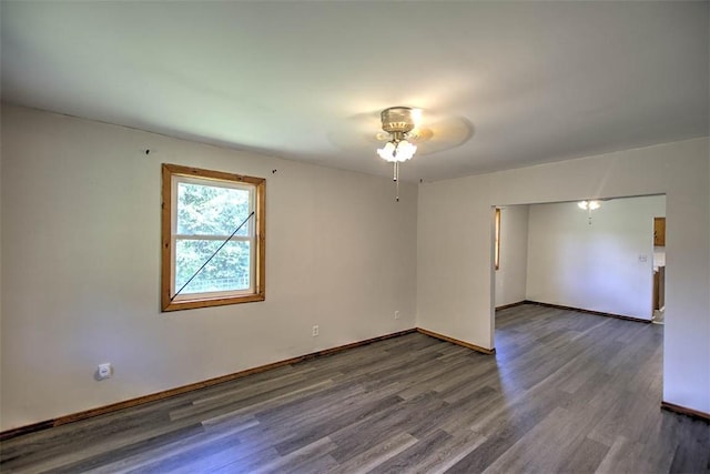 6145 Sangamon Rd, Decatur, IL 62521 - empty room featuring ceiling fan and wood finished floors