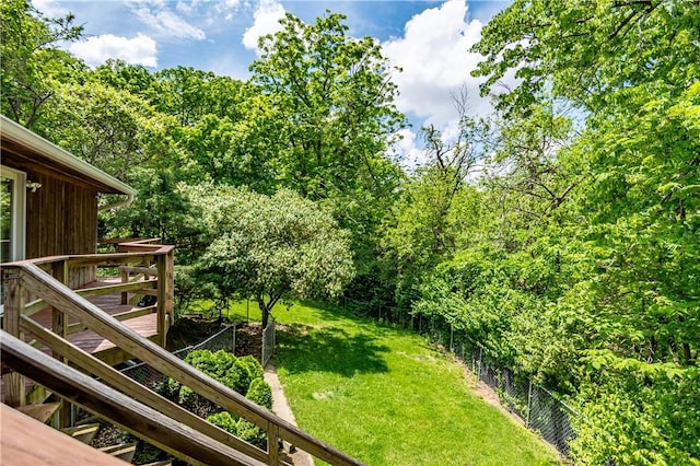 5353 E Reas Bridge Rd, Decatur, IL 62521 - view of yard with a wooden deck