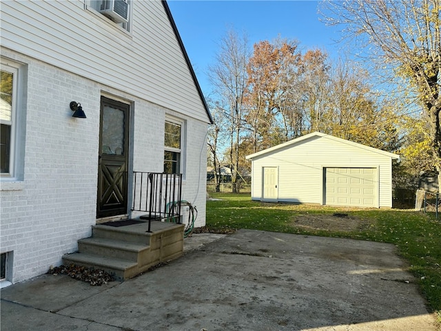 doorway to property featuring a yard