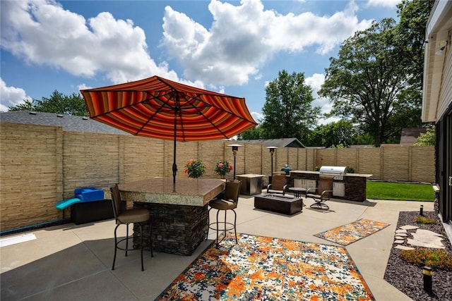 1003 Flame Ave, Effingham, IL 62401 - fenced backyard with area for grilling and a patio area
