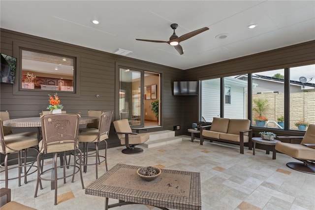 1003 Flame Ave, Effingham, IL 62401 - view of patio featuring an outdoor hangout area and a ceiling fan
