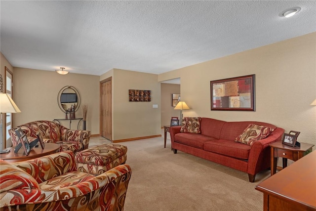 1003 Flame Ave, Effingham, IL 62401 - living area featuring light carpet and a textured ceiling