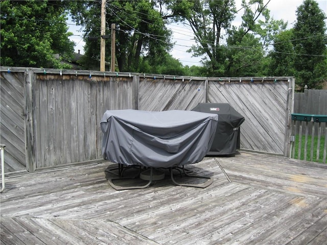 517 Coolidge Ave, Charleston, IL 61920 - wooden deck featuring area for grilling