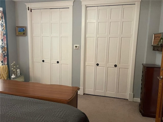 bedroom with carpet