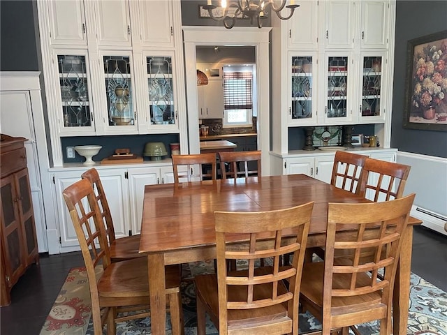 dining room featuring an inviting chandelier
