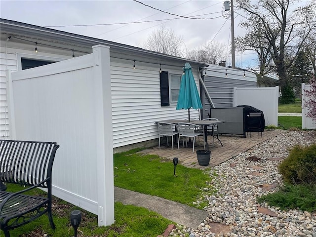 exterior space with fence