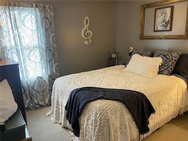 bedroom with carpet