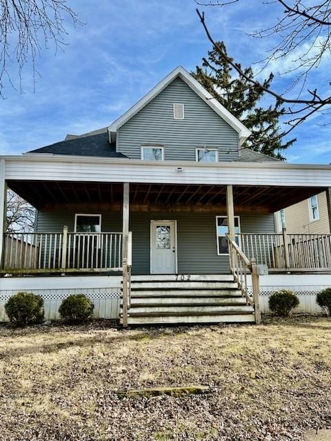 farmhouse with covered porch