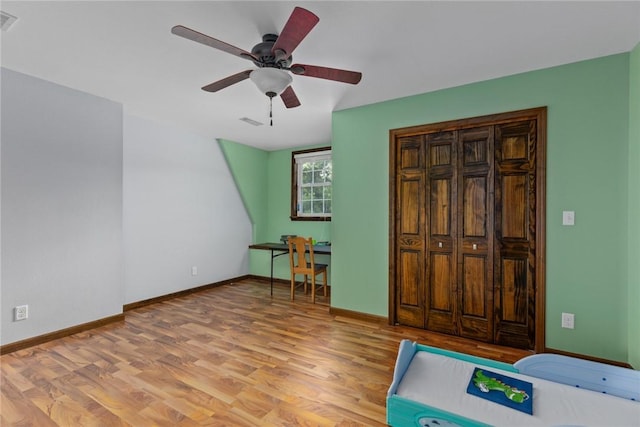 2098 2070th Ave, Saint Elmo, IL 62458 - game room with light wood-style floors and a ceiling fan