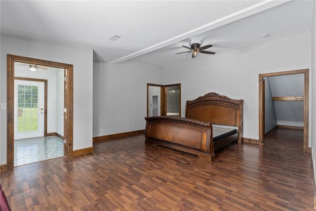 2098 2070th Ave, Saint Elmo, IL 62458 - unfurnished bedroom with wood finished floors and ceiling fan