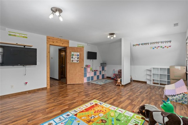2098 2070th Ave, Saint Elmo, IL 62458 - rec room featuring wood finished floors and lofted ceiling