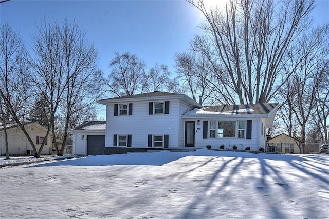 tri-level home with a garage