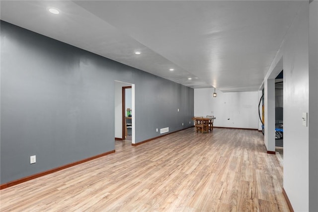 interior space featuring light hardwood / wood-style floors