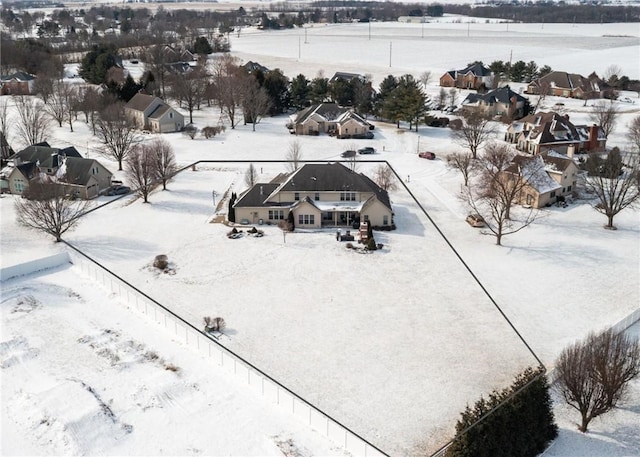 view of snowy aerial view