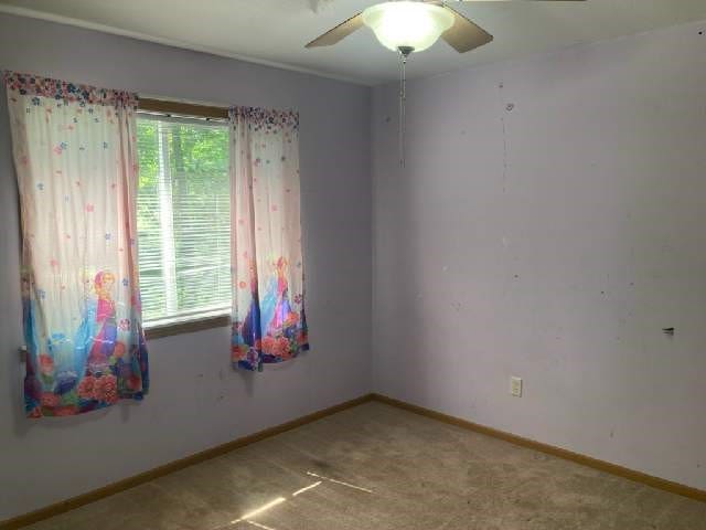 13859 Lake Jasper S Ave, Newton, IL 62448 - empty room with a ceiling fan and light colored carpet