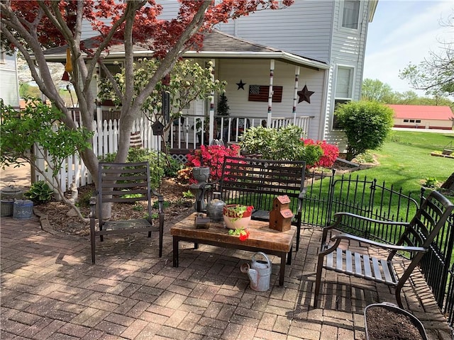 view of patio / terrace with fence