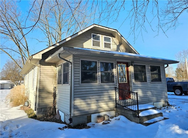 view of bungalow