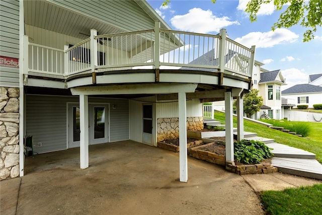 11311 E Thistlewood Ln, Effingham, IL 62401 - view of patio featuring a carport and a deck