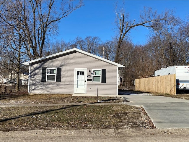 view of front of home