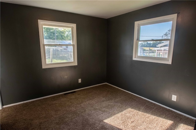 view of carpeted spare room