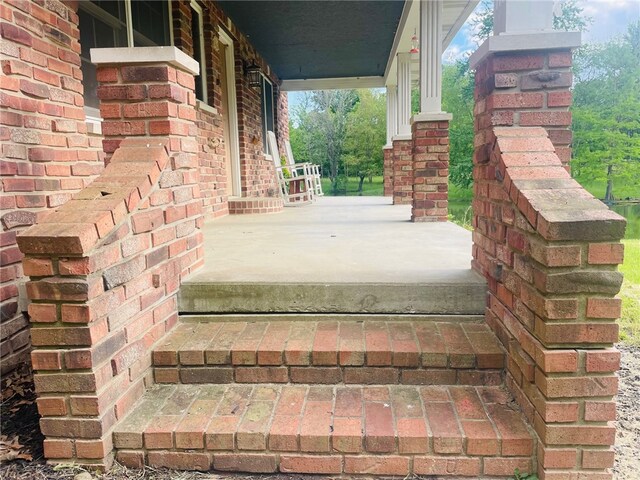 view of patio with covered porch