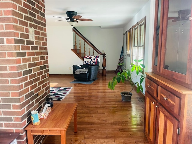 entrance foyer featuring wood-type flooring