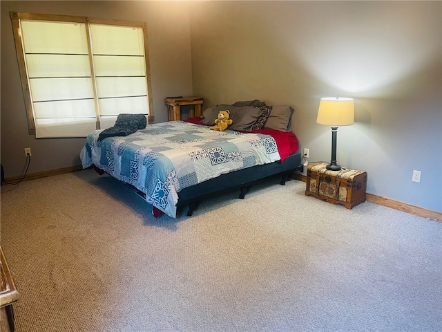 bedroom featuring carpet