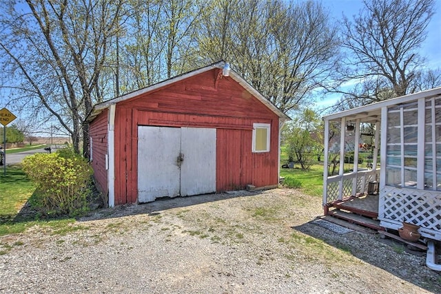 view of outbuilding featuring an outdoor structure