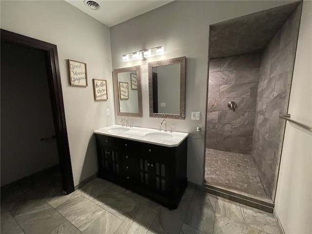 104 Woodland Dr, Marshall, IL 62441 - bathroom with vanity and tiled shower