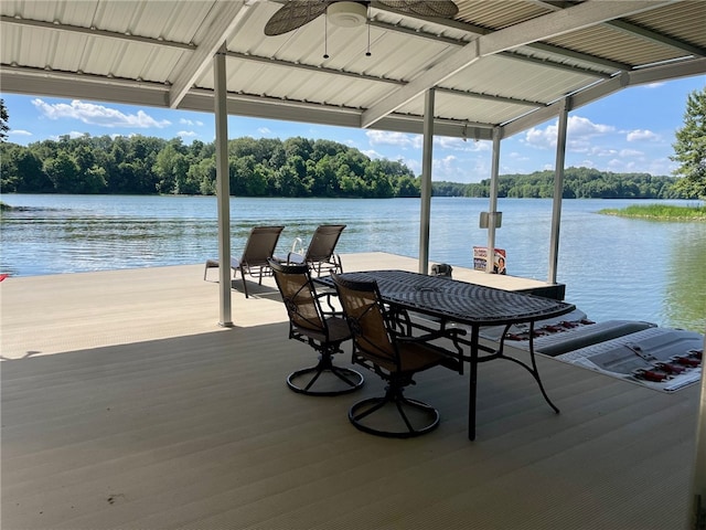 104 Woodland Dr, Marshall, IL 62441 - view of dock featuring a water view