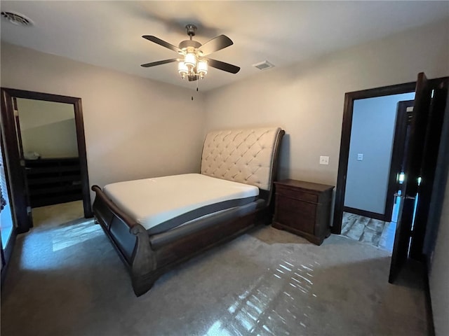 104 Woodland Dr, Marshall, IL 62441 - bedroom featuring ceiling fan and carpet floors