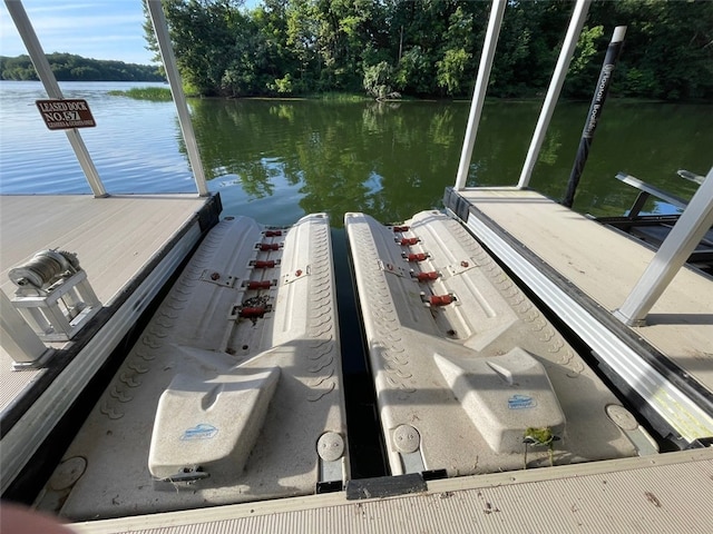 104 Woodland Dr, Marshall, IL 62441 - view of dock featuring a water view