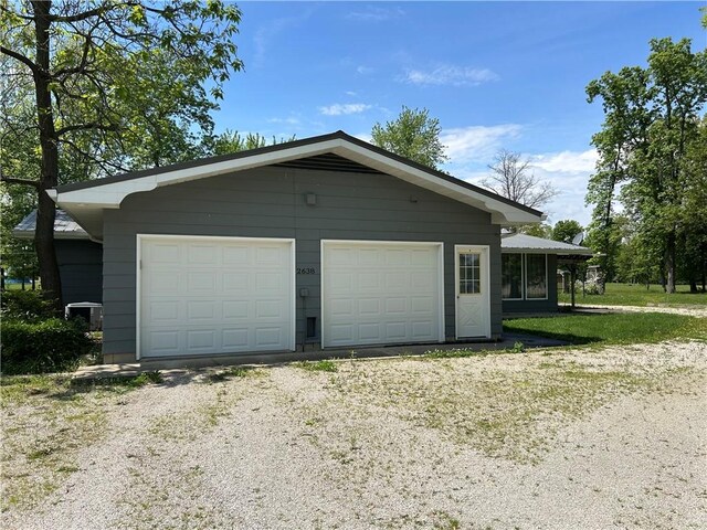 2638 E 1050th Ave, Oblong, IL 62449 - garage with central air condition unit