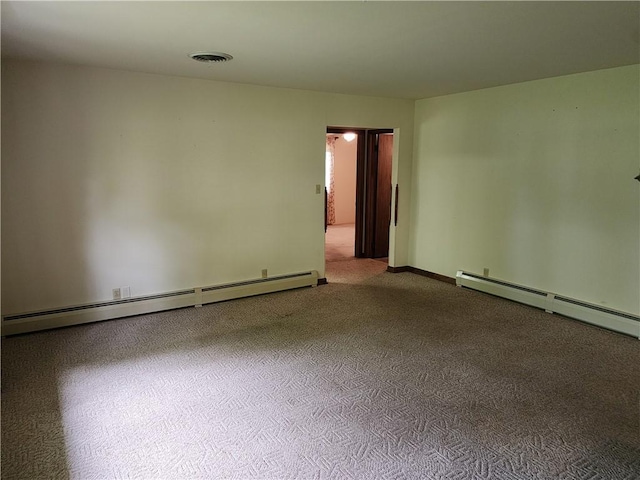2638 E 1050th Ave, Oblong, IL 62449 - spare room featuring baseboard heating and carpet flooring