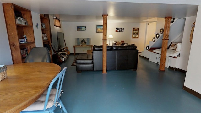 interior space with baseboards