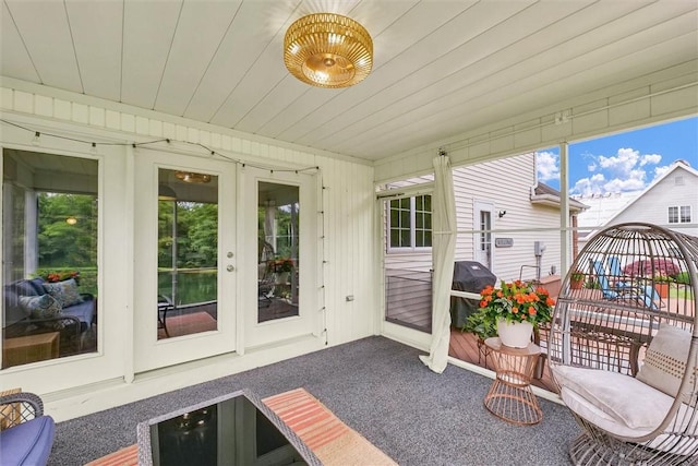 715 W Coolidge Ave, Charleston, IL 61920 - sunroom with plenty of natural light and french doors