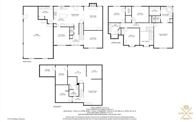 715 W Coolidge Ave, Charleston, IL 61920 - view of floor plan / room layout