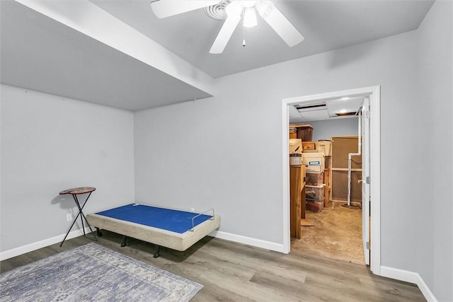 715 W Coolidge Ave, Charleston, IL 61920 - bedroom featuring wood finished floors and ceiling fan