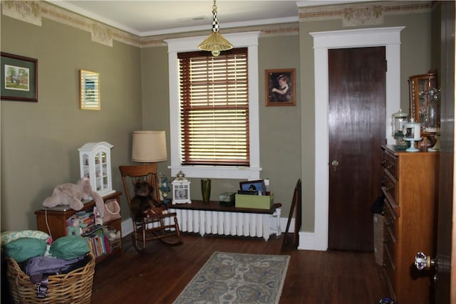 300 W N 1st St, Shelbyville, IL 62565 - sitting room featuring wood finished floors, crown molding, and baseboards