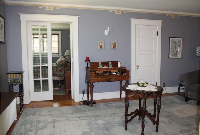 300 W N 1st St, Shelbyville, IL 62565 - sitting room featuring baseboards and wood finished floors