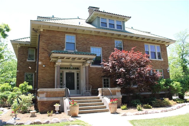 300 W N 1st St, Shelbyville, IL 62565 - view of front of house with brick siding and a chimney