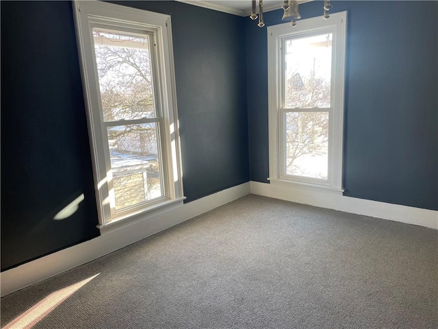 view of carpeted spare room