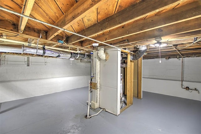 1263 E Dickinson Ave, Decatur, IL 62521 - unfinished below grade area featuring heating unit